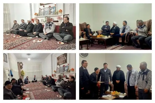 دیدار مدیر حوزه مدیرعامل صبانور با خانواده شهدای دوران دفاع مقدس در بیجار
