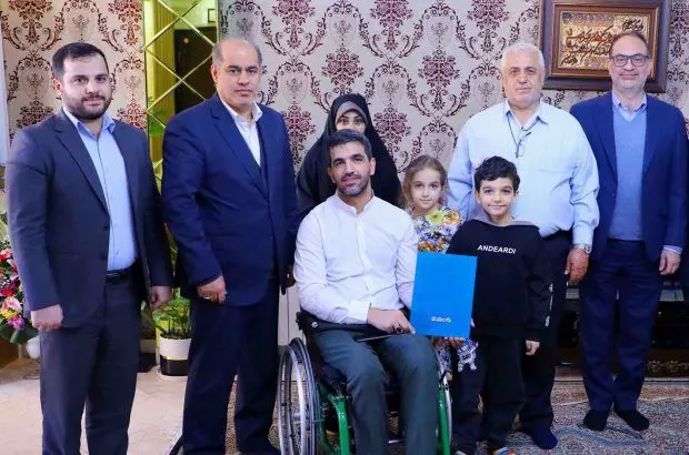 دیدار سرپرست بانک دی با جانباز «هادی خیاط‌‌‌‌زاده»
