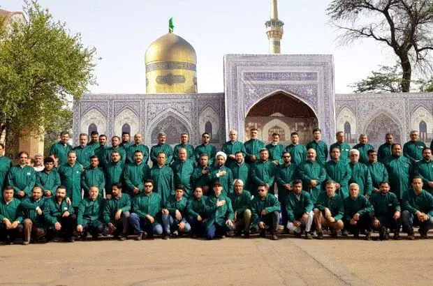 تجمع خدام چایخانه رضوی در شرکت فولاد خوزستان
