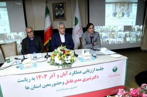 جلسه ارزیابی عملکرد آبان و آذر مدیریت شعب استان‌ها و مناطق پست بانک ایران برگزار شد
