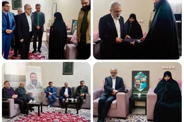 تجدید میثاق مدیرعامل بانک مسکن با آرمان‌های شهدا در دیدار با خانواده شهید مدافع امنیت
