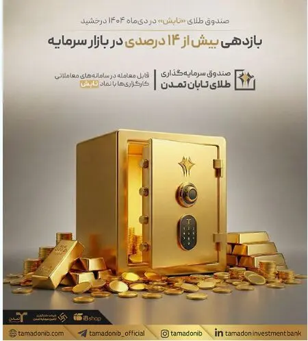 صندوق طلای «تابش» در دی‌ماه ۱۴۰۴ درخشید؛ بازدهی بیش از ۱۴ درصدی در بازار سرمایه
