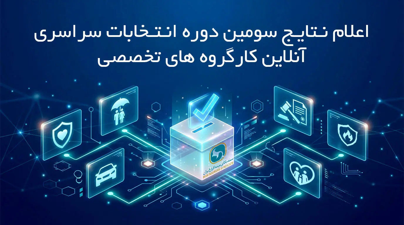 اعلام نتایج دور نخست سومین دوره انتخابات آنلاین دبیران کارگروه های تخصصی سندیکای بیمه‌گران ایران
