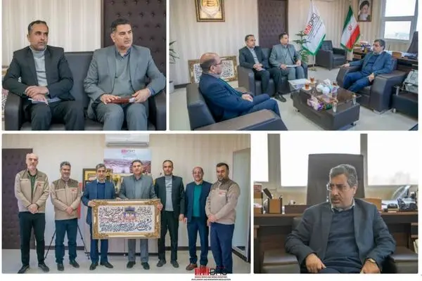 نشست علی رسولیان با مدیر آموزش و پرورش شهرستان خواف در مجتمع سنگ آهن سنگان

