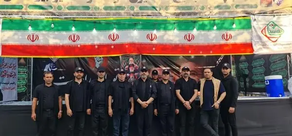 پایگاه بسیج فاطمیون شرکت فولاد امیرکبیر کاشان در آیین تشییع پیکر مطهر آقای شهید ایران
