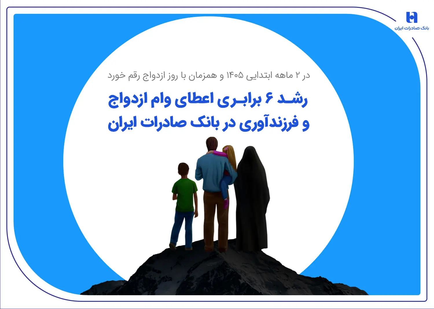 رشد ۶ برابری اعطای وام ازدواج و فرزندآوری در بانک صادرات ایران
