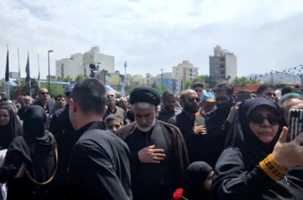 حضور مدیرعامل موسسه اعتباری ملل، در مراسم تشییع رییس جمهور فقید