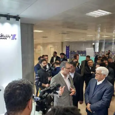 بازدید معاون اول رئیس‌جمهور از غرفه بانک اقتصاد نوین در نمایشگاه توانمندی‌های تولید داخل ۲۰۲۰
