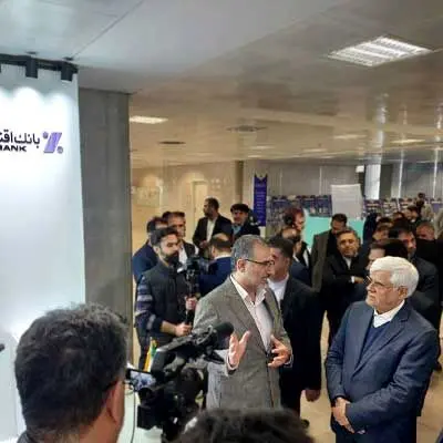 بازدید معاون اول رئیس‌جمهور از غرفه بانک اقتصاد نوین در نمایشگاه توانمندی‌های تولید داخل ۲۰۲۰
